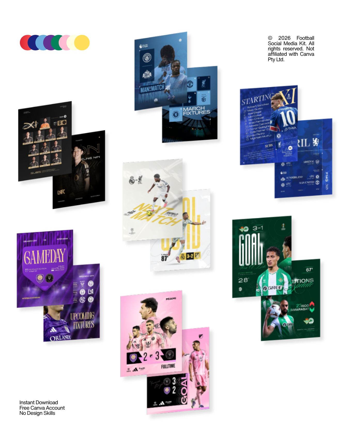 Football Canva template preview